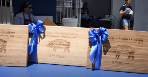 Pictured above are the three kick off-cook off plaques given to the first, second, and their place chefs. 