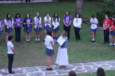 Our sisterhood strengthens as we gather to pray in the grotto. 