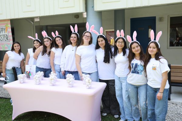Volunteers from all grade levels helped make Lola’s Egg-stravaganza an unforgettable afternoon for the children of Matter Academy Kiwanis. Starting from the left is Isabella Cardelle, Maria Pesant, Mia Barreneche, Alexa Nicole Bellon, Jade Cabrera, Claire Rougeau, Carolina Lorenzo, Layla Chin-See, Alessandra Rodriguez, and Angelique Rodriguez. 
