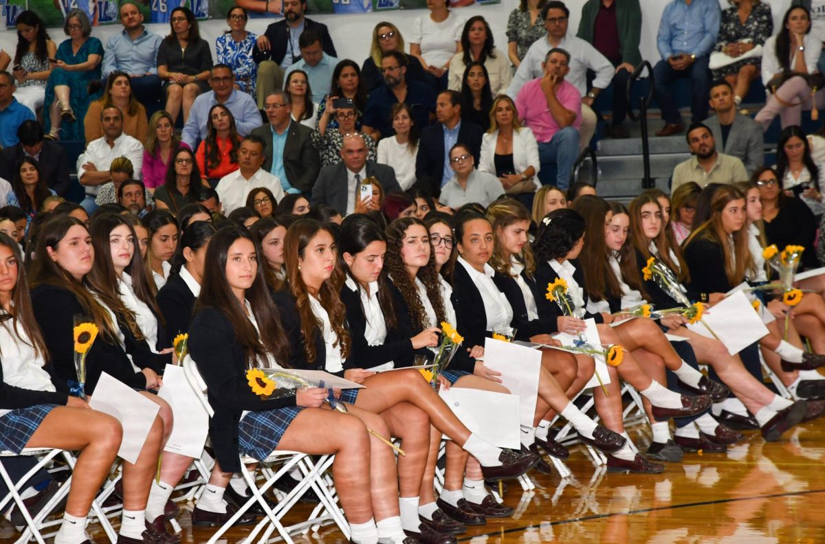 Inductees at the annual Honor Society Induction Ceremony 